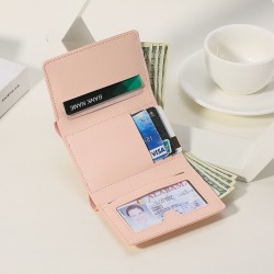 Cute cartoon cat short tri-fold wallet for women, new style, fresh, multiple card slots, niche student coin purse Bags and Card Holders