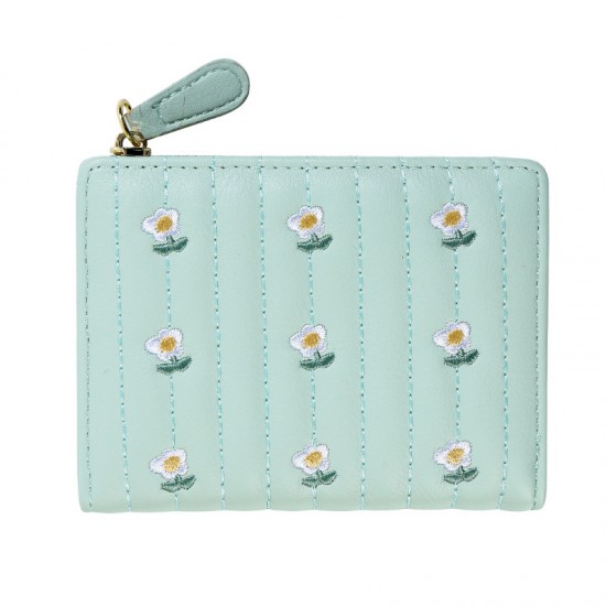 Simple embroidered mini coin purse for students, a creative wholesale card holder, and a multifunctional wallet with a stylish design
