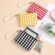 New Plaid Coin Purse for Women, High-Value, Ultra-Lightweight Coin Purse, Card Holder, Lipstick, Earphones, and Key Case, Cross-Border