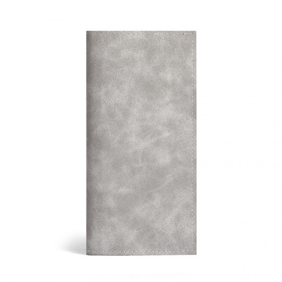 Best-selling cross-border men's wallet, ultra-thin long, multi-slot casual wallet, solid color, retro PU wallet