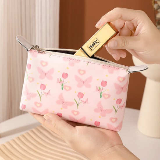 Cross-border Korean-style stylish, high-quality cosmetic bag, small size, portable, high-end counter-made women's makeup and pencil case