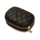 New leather diamond-patterned clutch, mini coin purse, double zippered storage coin purse for women.