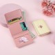 New solid color tri-fold wallet for women, luxurious look, cute short ins style women's coin purse wholesale
