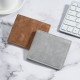 Men's Wallet, Simple, Soft Matte Leather, Short, Ultra-Thin, Multiple Card Slots, Suede, Trendy Brand, Ultra-Lightweight, Foldable
