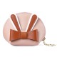 Bow knot PU leather mini wallet, new cute student coin storage bag, keychain, zippered small coin purse