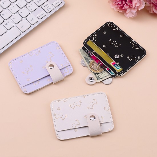 Cross-border Ready-to-Stock Card Holder, Large Capacity, Small Card Holder, Multiple Card Slots, Women's Compact Leather PU Card Holder, Wholesale