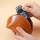 Korean-style creative waxed leather mini coin purse for men and women, earphone storage bag, multi-function coin purse.