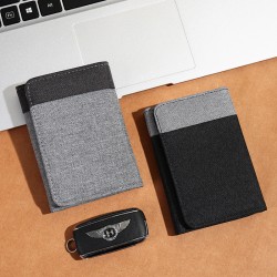 Short Tri-Fold Canvas Wallet for Men, Denim Wallet, Cross-Border E-Commerce Source, Contrast Color Small Wallets, Spot Wholesale