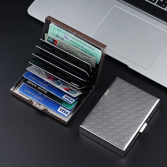 New anti-theft portable metal card holder for men, high-end multi-functional anti-magnetic stainless steel card holder, card case, bank card holder