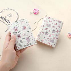 Cute and creative tri-fold wallet, large capacity, multiple card slots, ID bag, coin purse, student multi-function folding wallet for women.