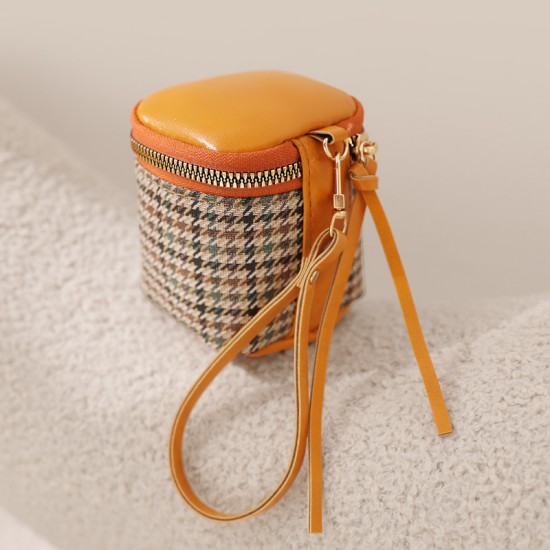 New retro coin handbag, wristlet, multifunctional, large-capacity lipstick card holder, exquisite zippered card holder.