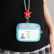 2025 new transparent soft-shell student ID card holder, transportation card, campus card, meal card, neck hanging card holder, work badge storage