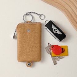 Long mini key holder, three-in-one, car zippered, men's and women's coin, card, and ID storage bag