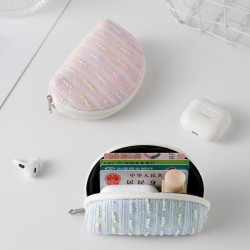 Cute small coin purse, student earphone and lipstick storage bag, portable small makeup bag for women