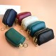 New small wallet with a stylish three-layer zipper Women's coin purse, new leather compact coin and key purse