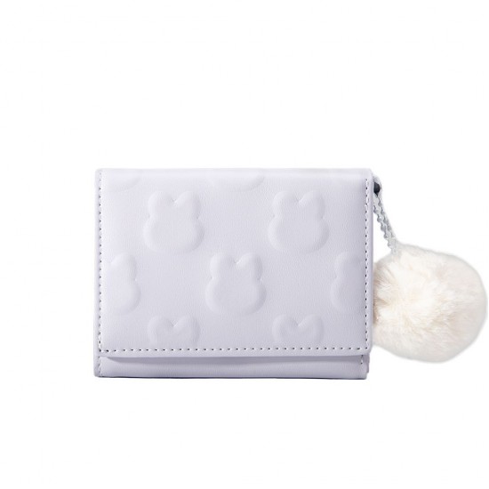 Korean-style small wallets, rabbit-style wallets, fresh, sweet, attractive, niche, forest-style, original, fashionable, and versatile.