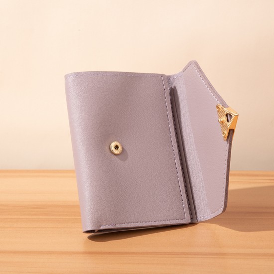 New short wallet and card holder for women, fashionable tri-fold wallet, fresh student clutch, simple and stylish Your small wallet