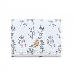Cross-border wallet: women's card holder, simple, all-in-one, Ins Short tri-fold wallet, student-friendly, small, fresh-looking folding coin purse.