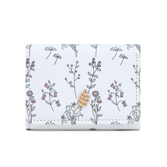 Cross-border wallet: women's card holder, simple, all-in-one, Ins Short tri-fold wallet, student-friendly, small, fresh-looking folding coin purse.