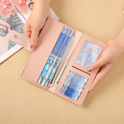 Best-selling ultra-thin wallet for foreign trade, cross-border creative bi-fold wallet, ID and coin storage, solid color wallet.
