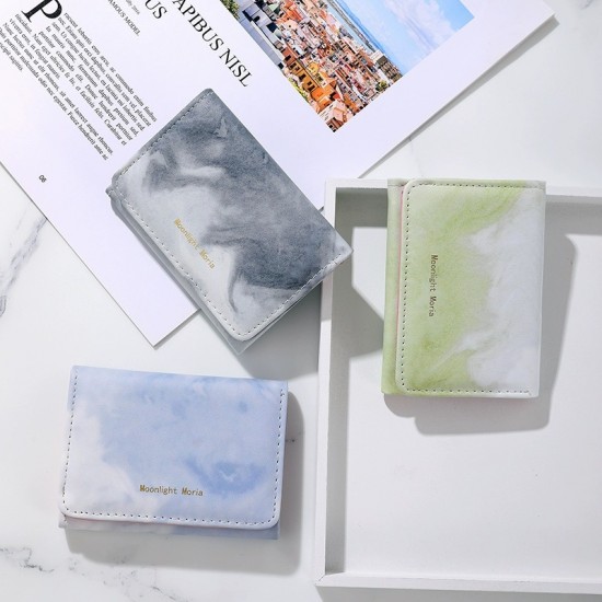 2024 new women's tri-fold wallets, small coin purse, card holder, short wallet, Instagram-style, trendy.