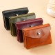 Simple women's PU coin purse, multifunctional card holder, large capacity for small accessories and coins, soft leather small wallet.