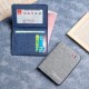 Slim canvas short wallet, simple driver's license and card holder, student-friendly, slim wallet.
