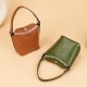 Vintage and versatile soft leather, exquisite and cute coin purse and card holder for women, vegetable-tanned cowhide crossbody mini bucket bag