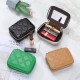 Soft leather in Fashionable earphone bag with diamond pattern, simple and portable lipstick bag, mini cosmetic bag, lipstick and coin purse