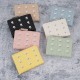 New fashionable Korean-style cute embroidered women's wallet, wholesale, simple short 20% fold coin and card holder