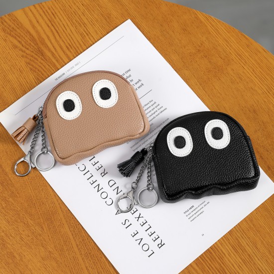 Cute cartoon-themed mini genuine soft leather coin purse Niche design Korean ins soft leather coin purse