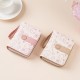 Women's short wallet, new cute cartoon Japanese student style, foldable zipper coin purse and card holder