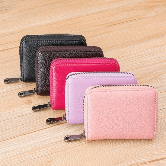 Anti-theft mirror window card holder for men, with a large capacity credit card holder and anti-magnetic card holder for women, with multiple slots and a driver's license.