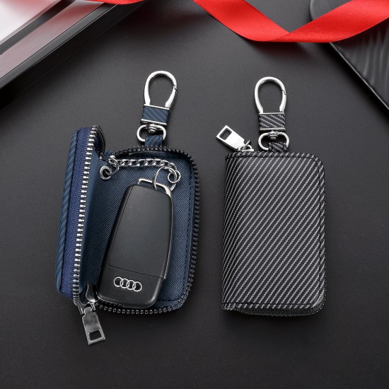 Keychain, genuine leather car key holder, European and American retro waist hook, keyless entry, and remote key holder.