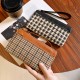 2025 new houndstooth contrast color, cute card holder, mini coin clutch and key storage