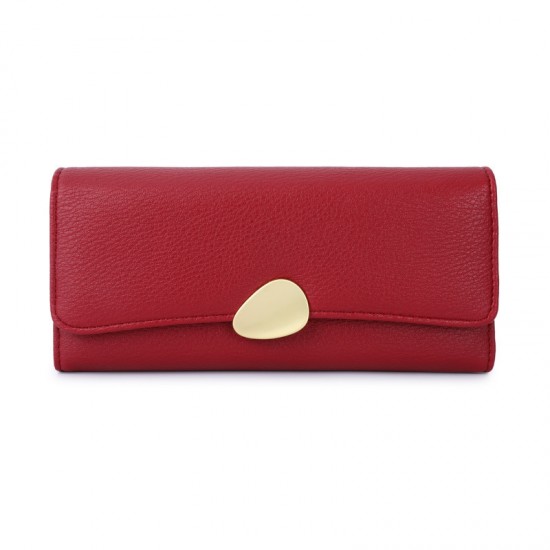 Cross-border hot selling fashion women's wallets, classic lychee-patterned tri-fold wallets, long clutches.