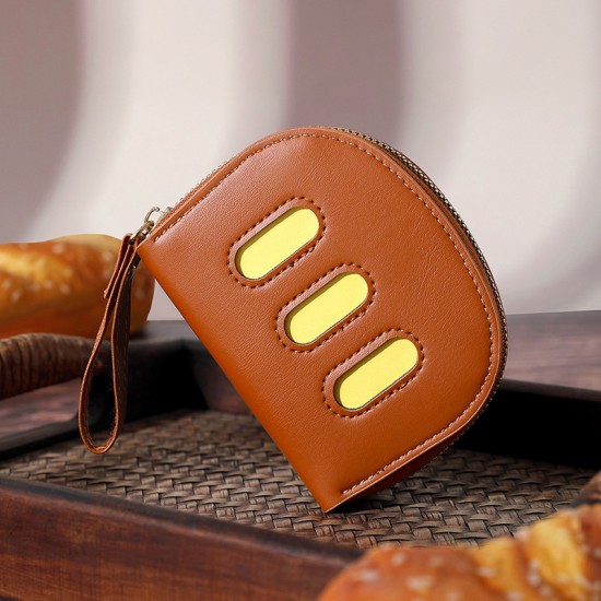 New accordion card holder for women with multiple card slots, large capacity, and a cute zippered student coin purse.