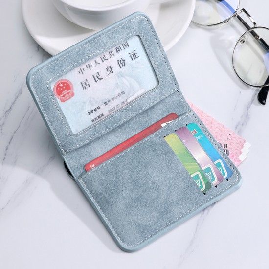 Men's mini wallet, ultra-thin multi-functional driver's license leather case, multi-slot ID card holder, vertical card holder for women