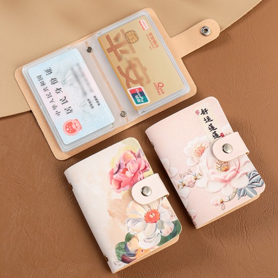 Factory Direct, Anti-Demastrumenting Lucky Lotus Card Holder, Double-Sided Card Holder, Bank Card, ID Card Holder, Unisex Card Holder