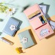 New Korean-style fashion and simple short tri-fold wallet for women Trendy PU wallet with multiple card slots and cute floral designs.