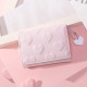 [Heart charm] Korean-style women's small wallet, wholesale, simple heart-embossed PU short coin purse