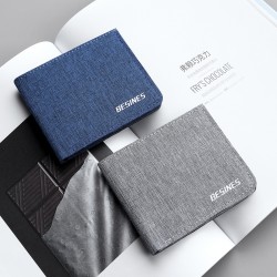 Ultra-thin men's wallet, short version, thin and short youth men's wallet, foldable men's and women's wallet