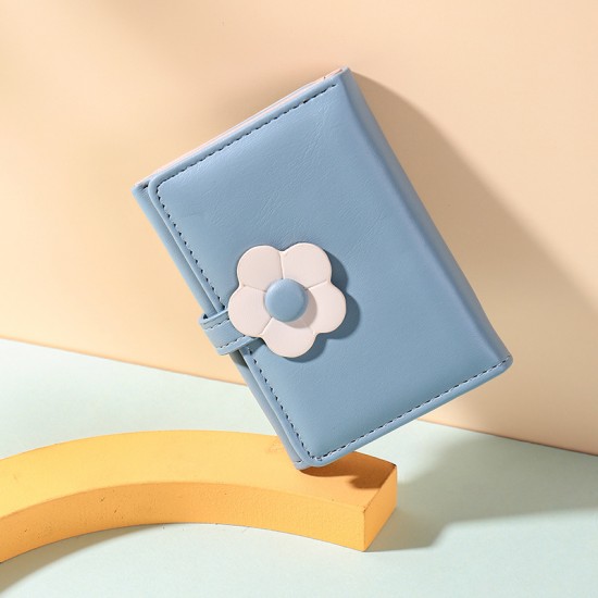 Wallet gift: 2023 women's short wallets with cute small floral designs, fresh Korean-style influencer coin purses, dropshipping.