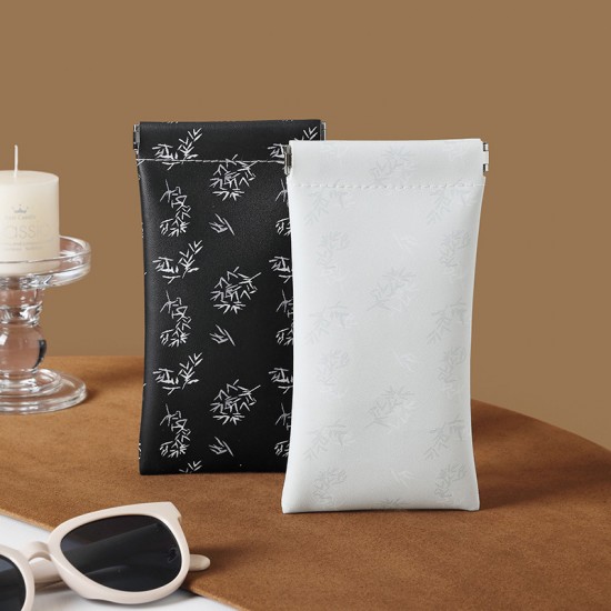 New glasses storage bag, portable sunglasses bag, self-closing glasses pouch, retro Chinese-style printed glasses case.
