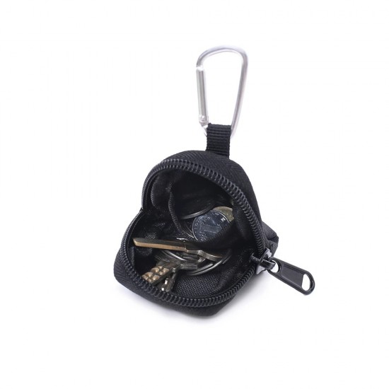 Outdoor military enthusiast tactical key holder, triangular coin retractable multifunctional hanging bag