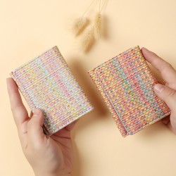 Best-Selling Cross-Border Niche Wallet, Woven Pattern, Creative, Multifunctional, Multi-Card Slot Bank Card and ID Bag, Card Holder