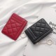 Korean-style simple diamond-patterned coin purse, creative chain zipper bag, ultra-thin portable coin purse with multiple card slots.