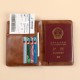 Cross-border leather passport case, cowhide-finished passport holder, large-capacity, multiple card slots, ID holder, RFID anti-theft card holder