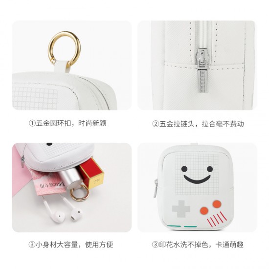 Women's new coin purse, INS student small card holder, girl coin holder, cute mini wallet and headphones