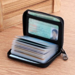 Retro men's card holder, anti-demagnetization, multiple card slots, ultra-thin ID card holder, women's anti-theft card holder, large capacity, silver. Bank Cards